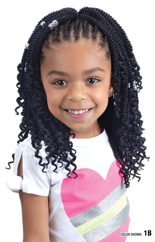 Freetress 3X Kids Senegal Twist With Curls 8" 1B 1B