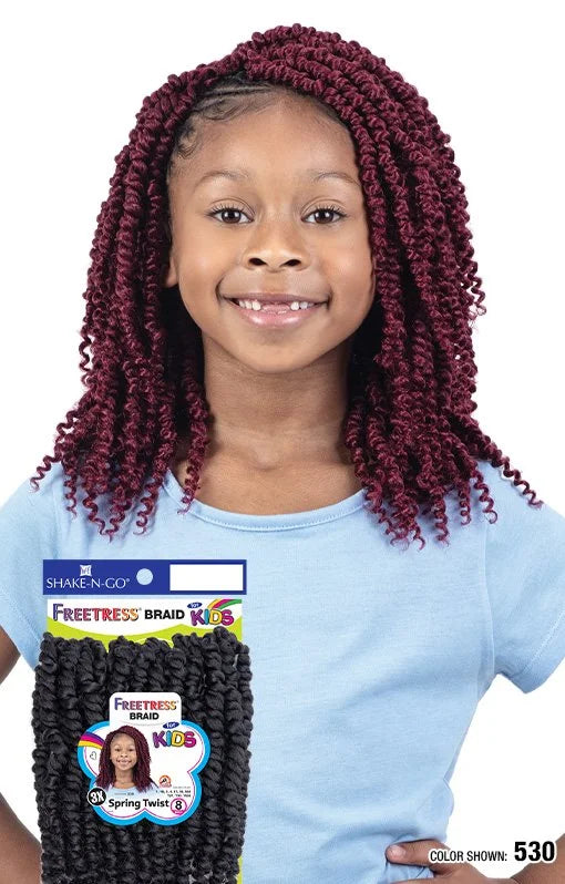Freetress 3X Kids Spring Twist 8" style + pack (official snghair.com)