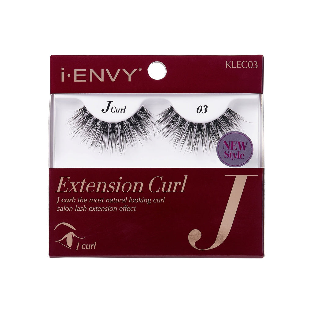I-ENVY Extension Curl J-Curl Strip Lashes official pack