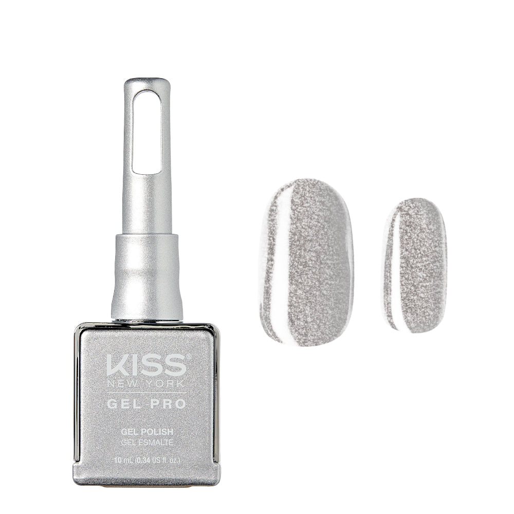 KNGP037_main "Kiss New York Gel Pro Nail Polish Core Colors - Silver Bells, main product view."