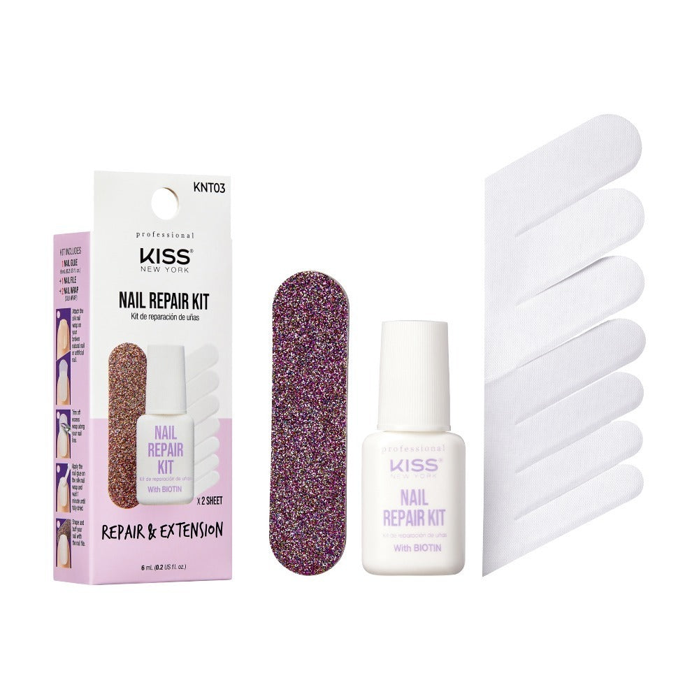 Kiss New York Nail Treatment - Nail Repair Kit For Damaged Or Weak Nails - KNP NLTREATMT - Nail Repair Set official pack