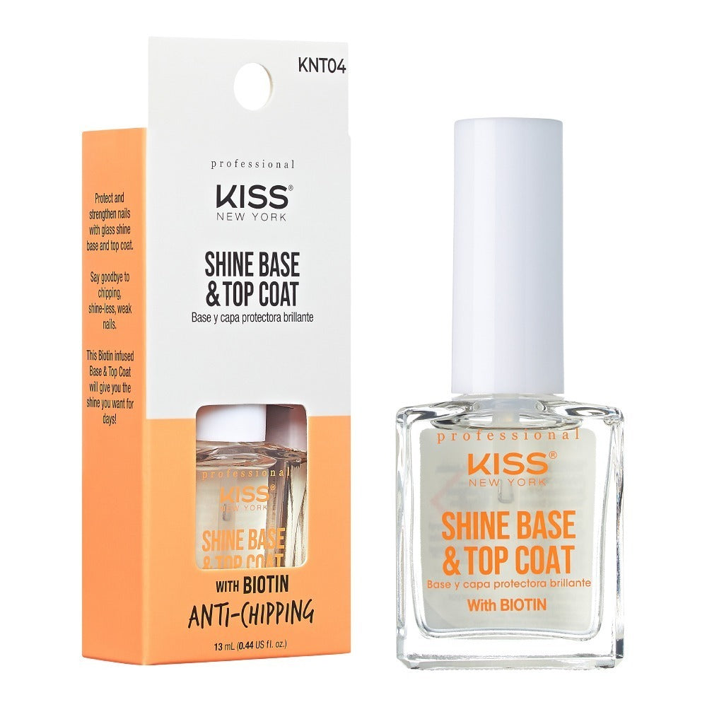 Kiss New York Nail Treatment - Glass Shine Base & Top Coat - KNP NLTREATMT - Shine Base & Top Coat official pack