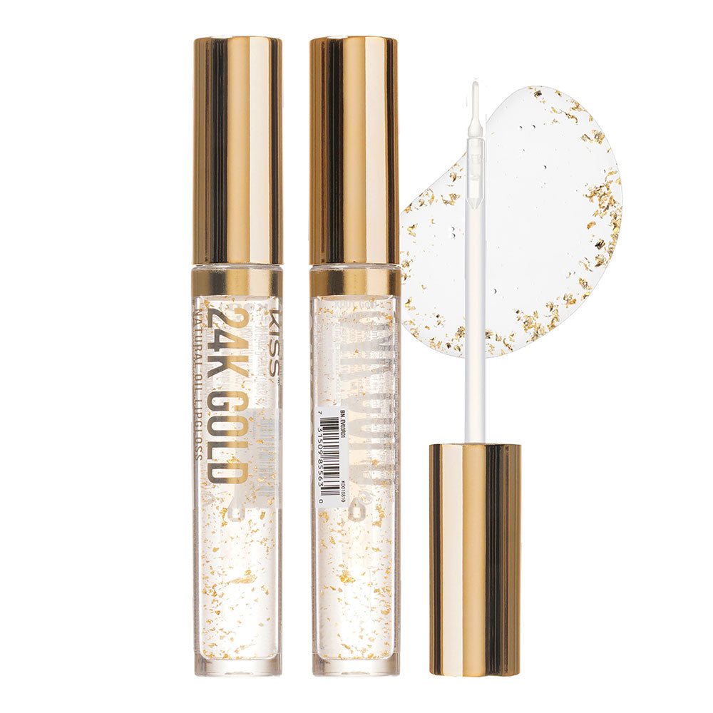 Kiss New York Natural Oil Lip Gloss KO01 24K Gold