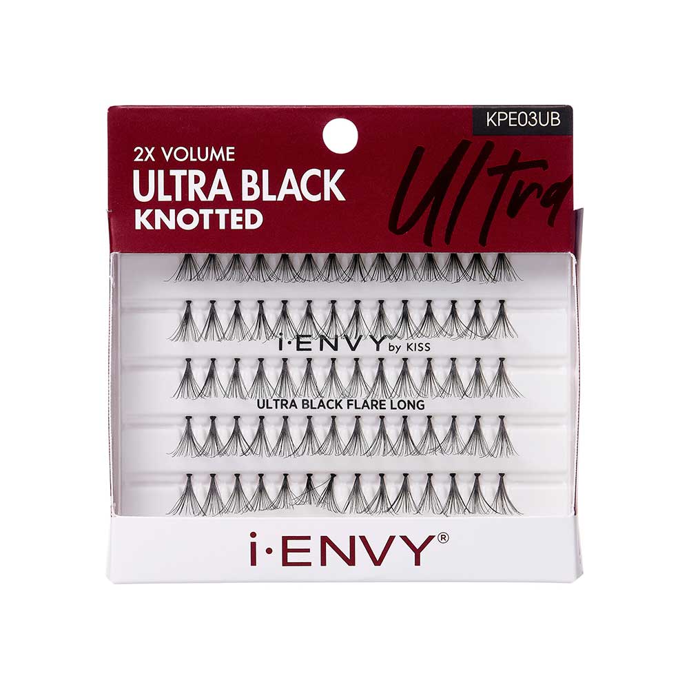 I-ENVY Ultra Black Knotted Individual Lash (70pcs) - Long official pack