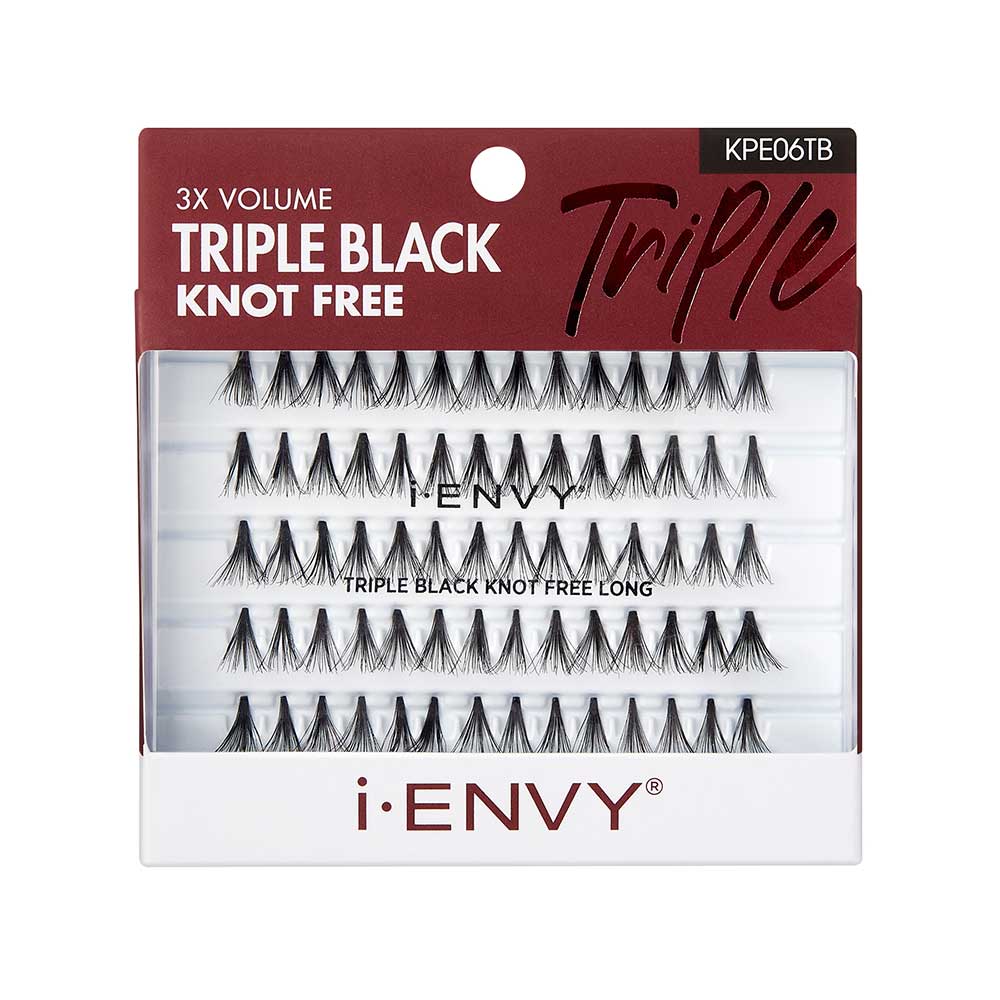 iENVY Kiss Premium Individuals Individual Lashes Triple Black Knot Free Individual Lash K