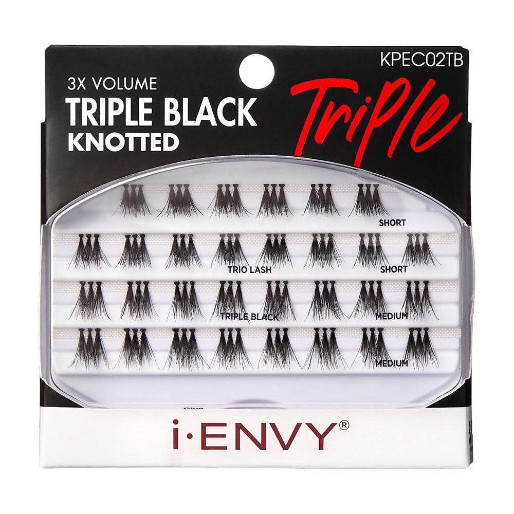 I-ENVY Triple Black Trio Lashes - Regular Trios - Short &amp; Medium official pack