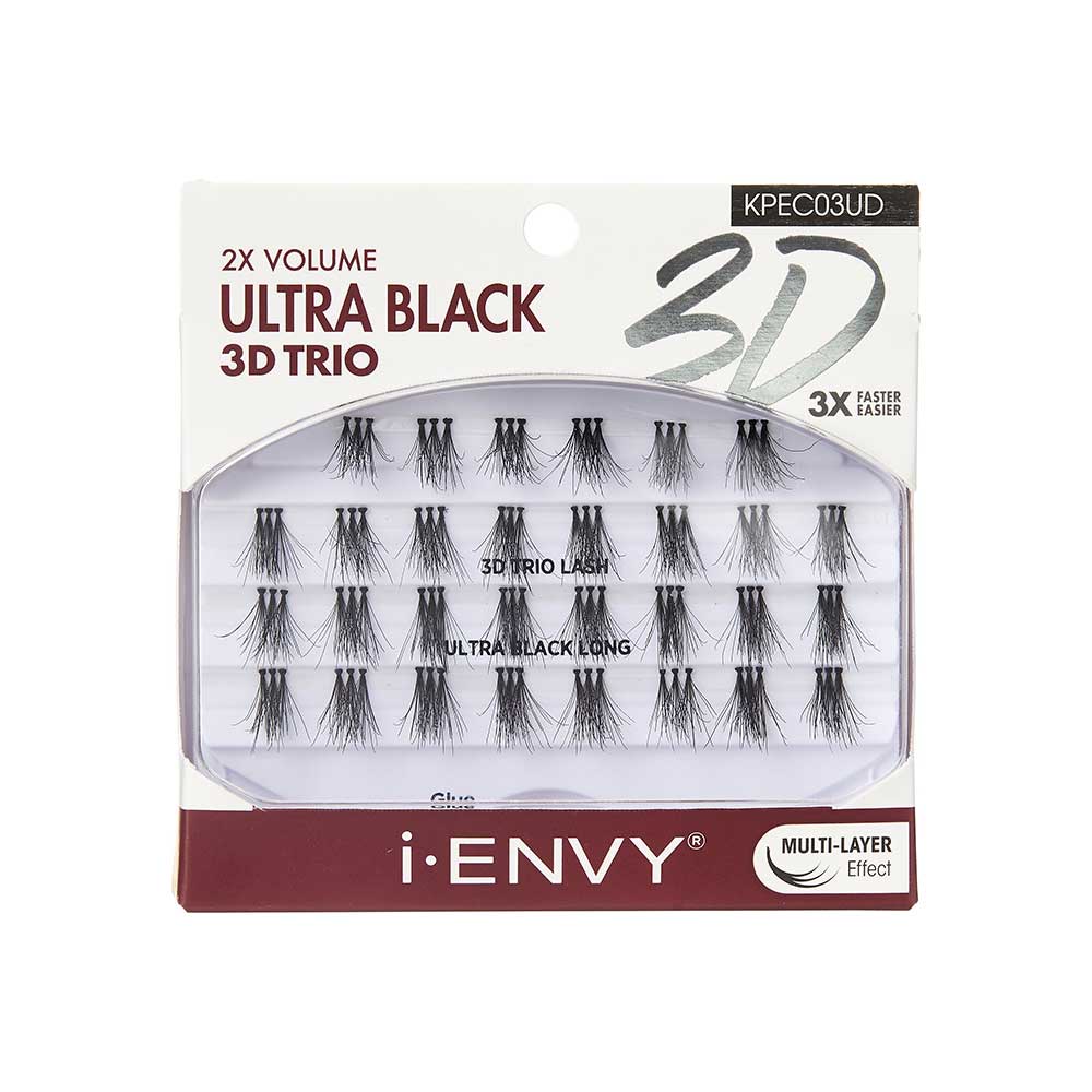 I-ENVY 3D Trio Lash Ultra Black Cluster Lash - Long official pack