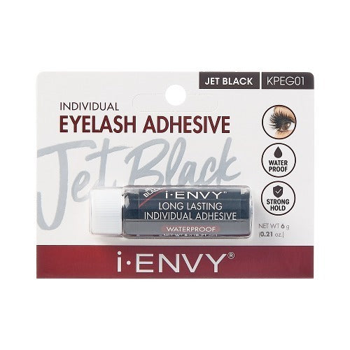 I-Envy Individual Eyelash Adhesive Jet Black 01 7.0 g — official pack photo KPEG01 (KPEG01_main.png) from rk