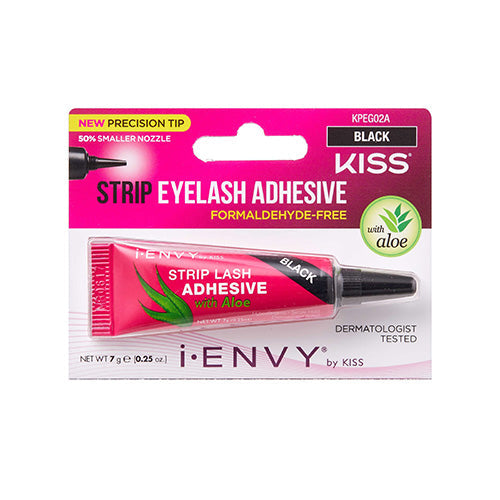 I-Envy Strip Eyelash With Aloe Adhesive Black 0.25oz — official pack photo KPEG02A (KPEG02A_main.png) from rk