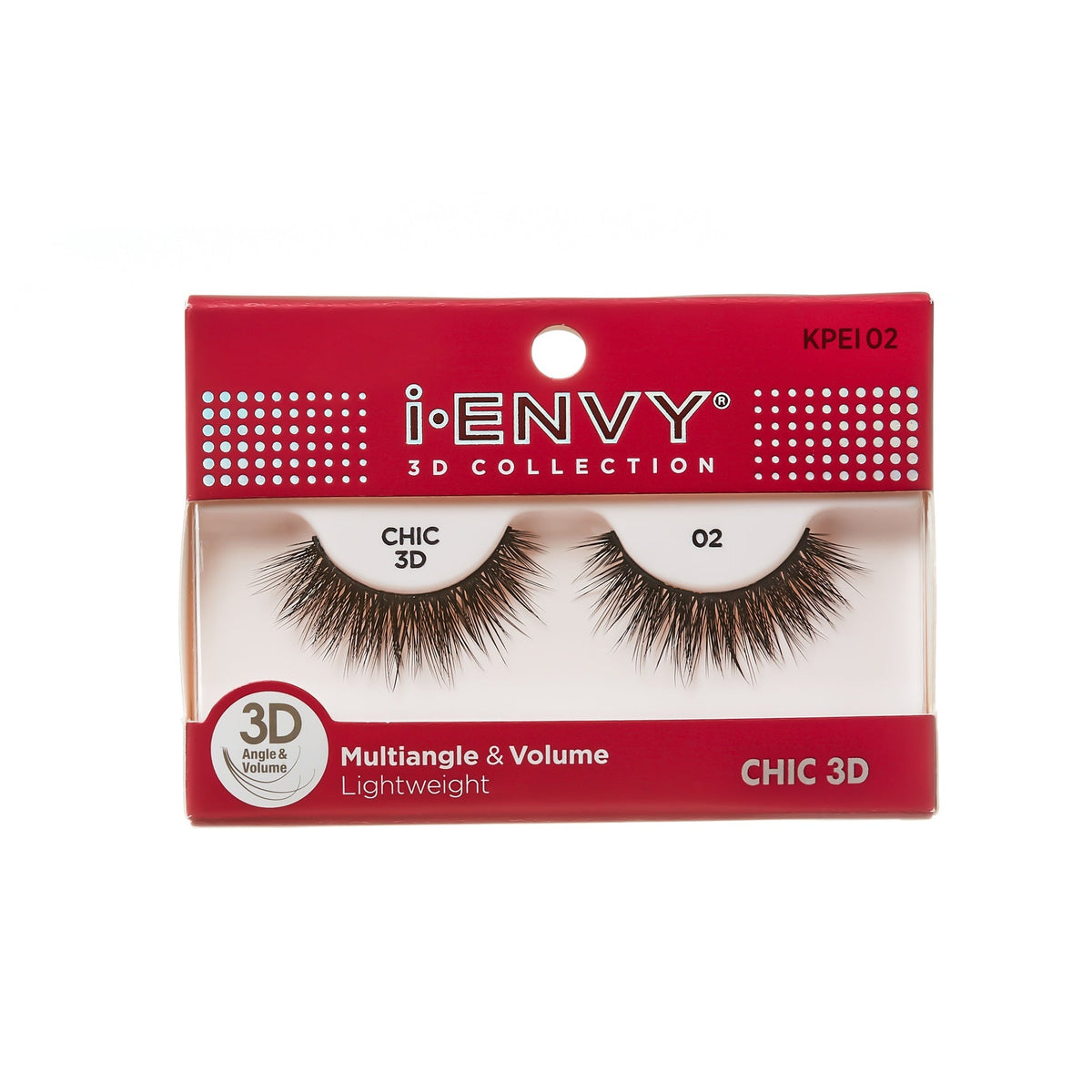 iENVY 3D Strip Lashes 3D Chic #02 official pack KPEI02_main