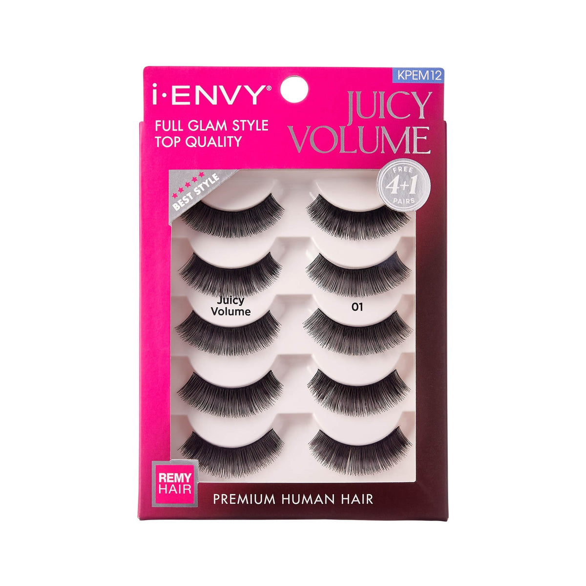 I-Envy By Kiss Multi Pack Eyelashes Juicy Volume 01 KPEM12 — official pack photo KPEM12 (KPEM12_main.png) from rk