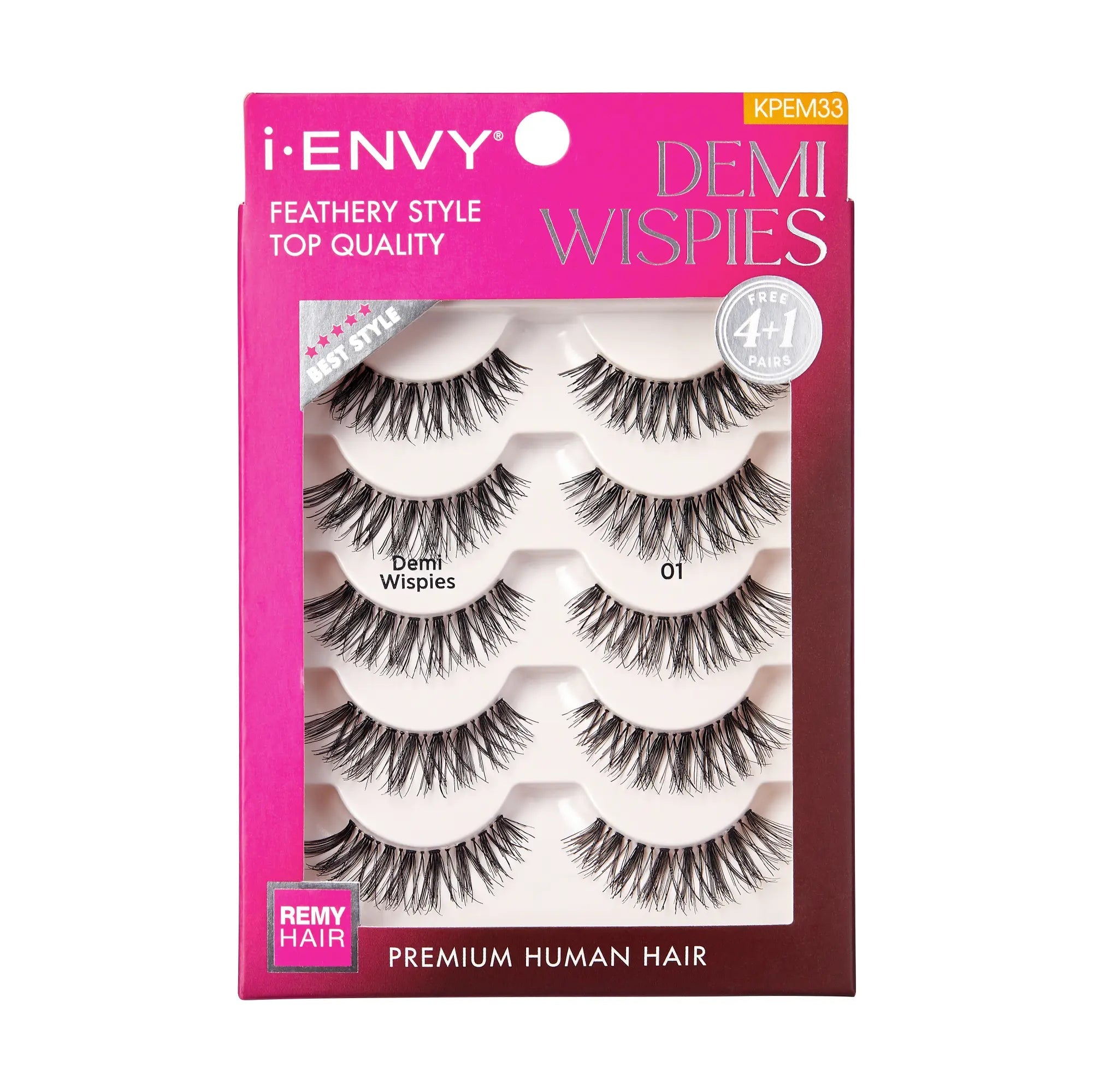 I-Envy Eye Cosmetics Beyond Naturale 01 Lashes Demi Wispies Value Pack — official pack photo KPEM33 (KPEM33_main.png) from rk