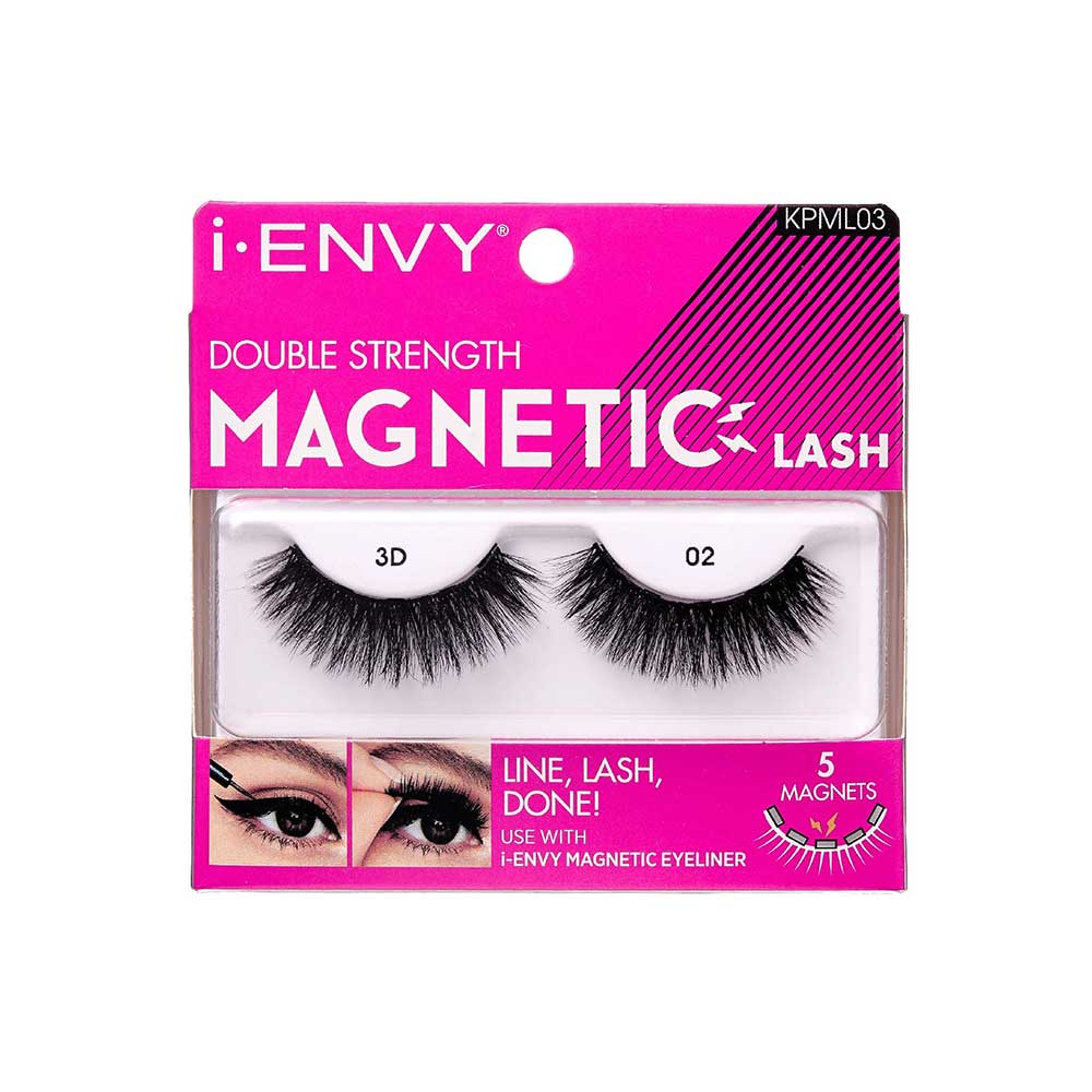 I-Envy Eye Cosmetics Double Strength Magnetic Lashes #Kpml03 3D 02 — official pack photo KPML03 (KPML03_main.png) from rk