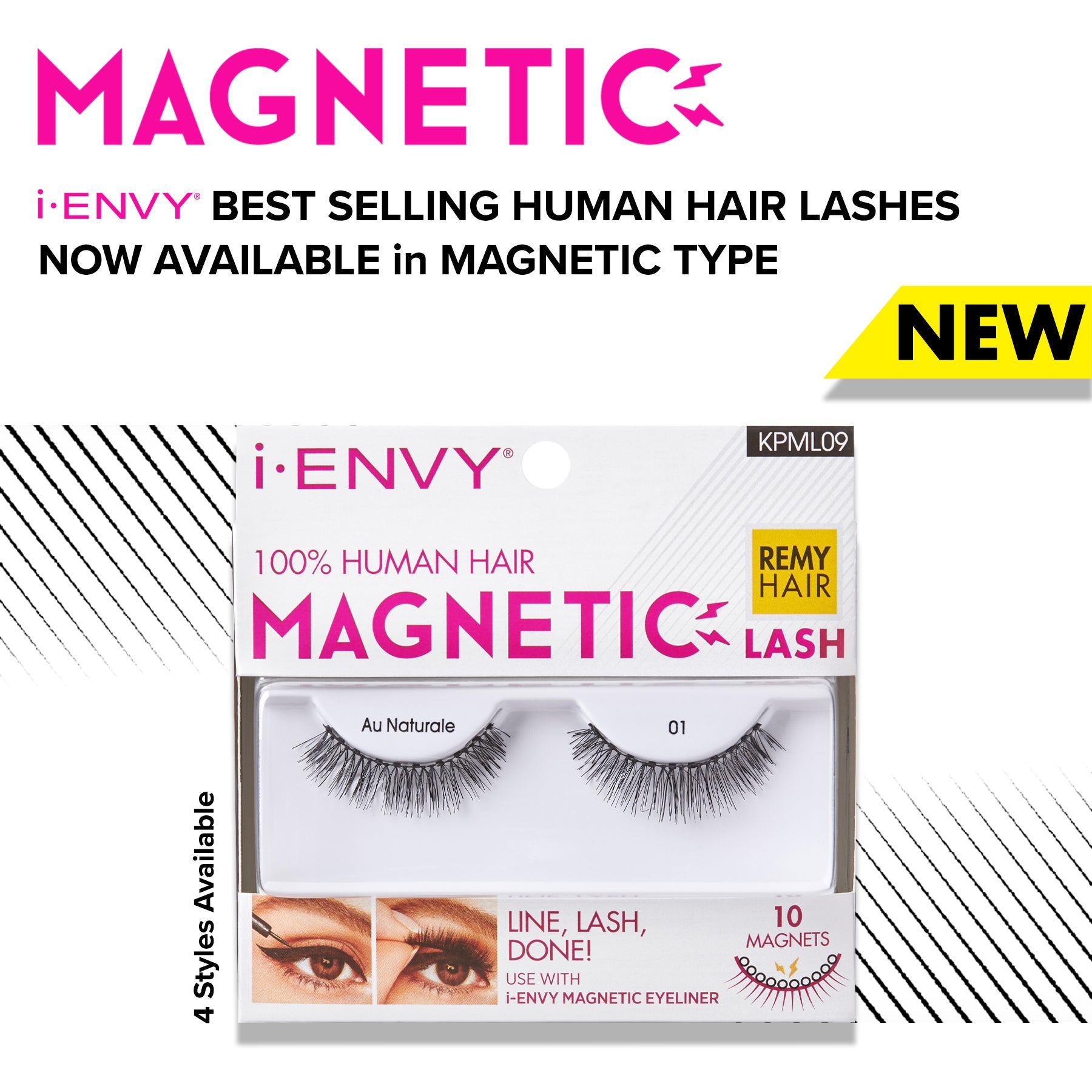 I-ENVY 100% Human Hair Strip Magnetic Lashes official pack