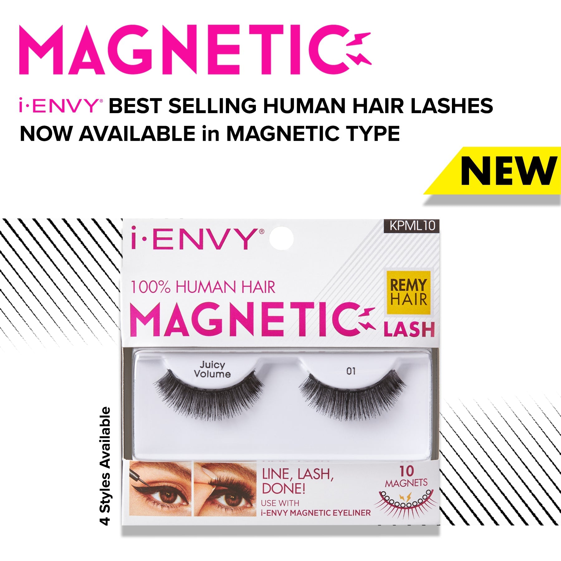 I-ENVY 100% Human Hair Strip Magnetic Lashes official pack