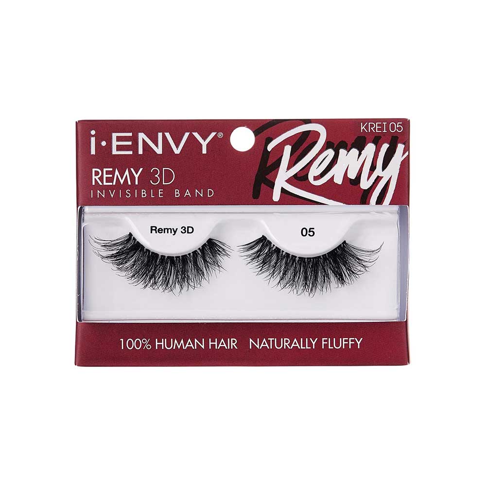 I-Envy Remy 3D Invisible Band 100% Human Hair Lashes #Krei05 — official pack photo KREI05 (KREI05_main.png) from rk
