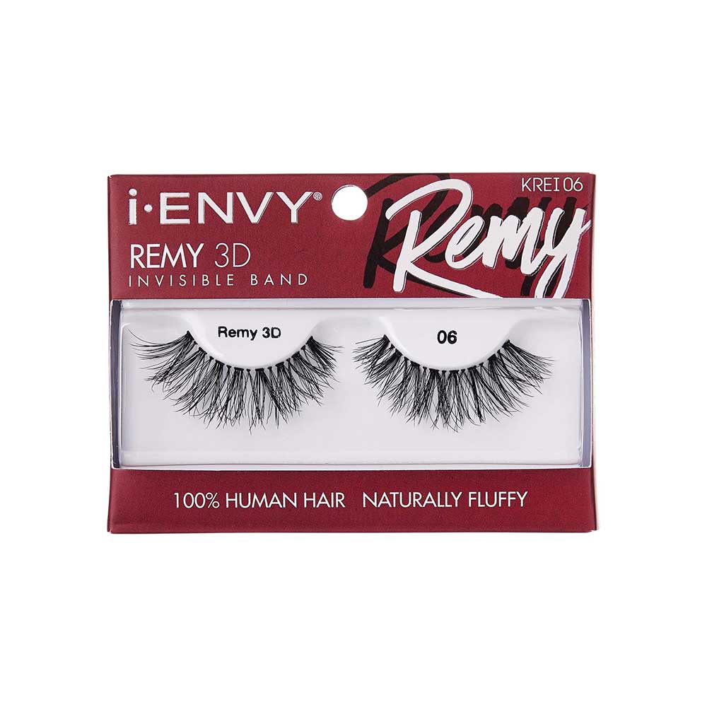 I-Envy Remy 3D Invisible Band 100% Human Hair Lashes #Krei06 — official pack photo KREI06 (KREI06_main.png) from rk