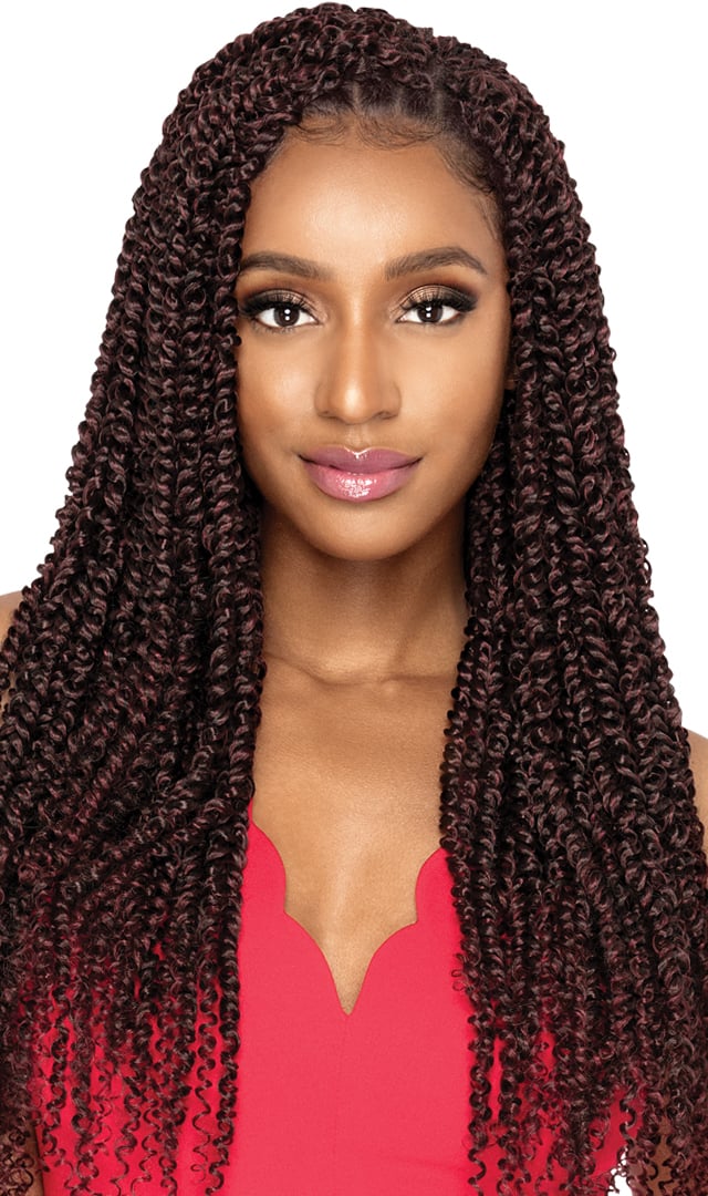 Outre X-Pression Twisted up Passion Bohemian Feed Twist 22 — official style photo (KXTUBHF22_Passion-Bohemian-Feed-Twist-22_2T1B-425_Main.jpg) from archive.outre.com