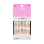 KISS GLAM Long Square Glue-On Nails - Fantasy Muse - Cray Cray official pack