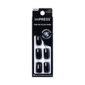 KISS imPRESS The No Glue Mani Medium Square Glossy Black Press-On Nails – Rhythm - KS imPRESS Color MC- Rhythm official pack