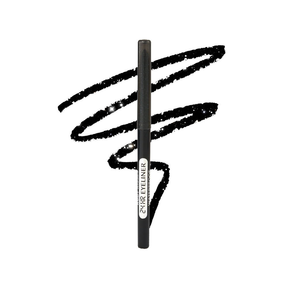 Ruby Kisses 24HR Eye Define Retractable Waterproof Smudgeproof Eyeliner - Glitter Black official pack