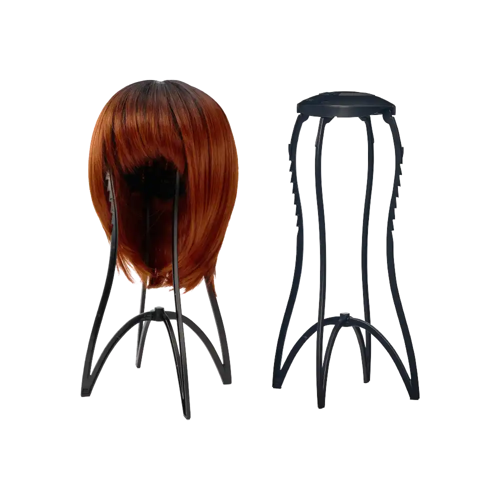 MH06_main "RED by KISS One Touch Foldable Wig Stand, main product view."