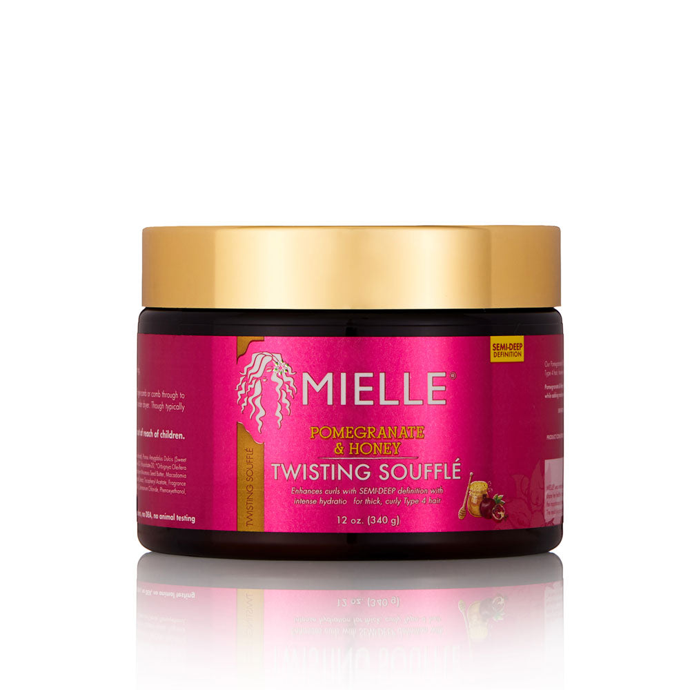 Mielle Organics Pomegranate & Honey Twisting Souffle, 12oz — official pack photo pomegranate-honey-twisting-souffle (MIELLE_POMEGRANATE___HONEY_TWISTING_SOUFFLE_12OZ_158565770.jpg) from mielleorganics.com