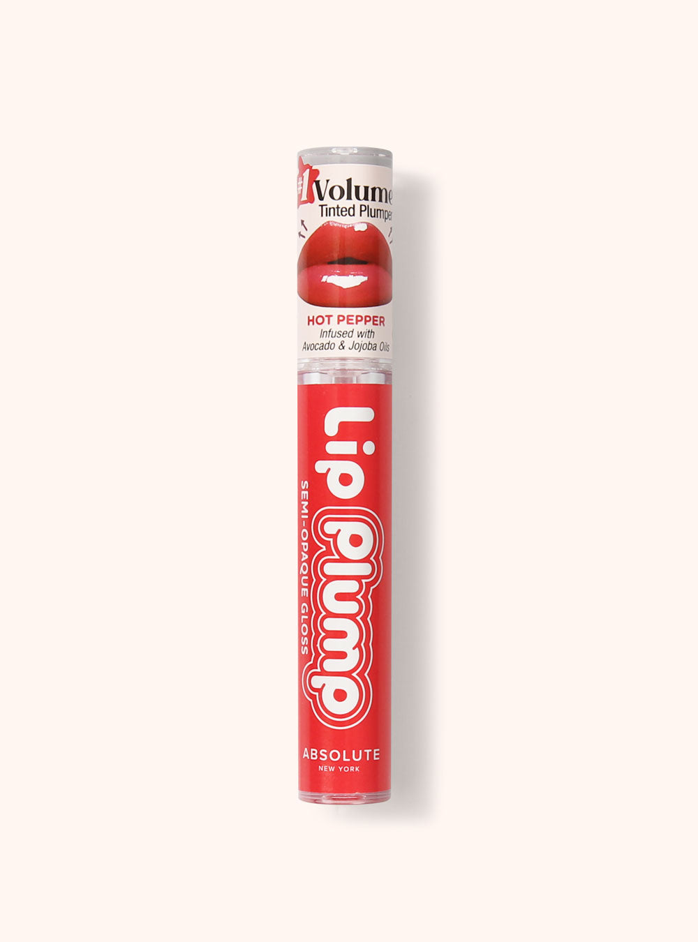 Absolute New York Lip Plump Semi-Opaque Gloss Hot Pepper MLPG05