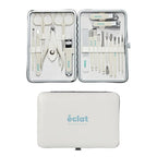 éclat All-in-One Manicure & Pedicure Grooming Kit with Travel Case – Cream (7 / 10 / 18 pcs) official pack