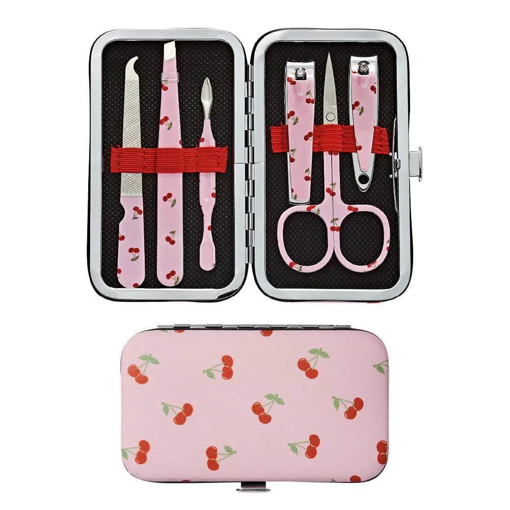 éclat Printed All-in-One Manicure & Pedicure Grooming Kit with Travel Case (6 pcs) official pack