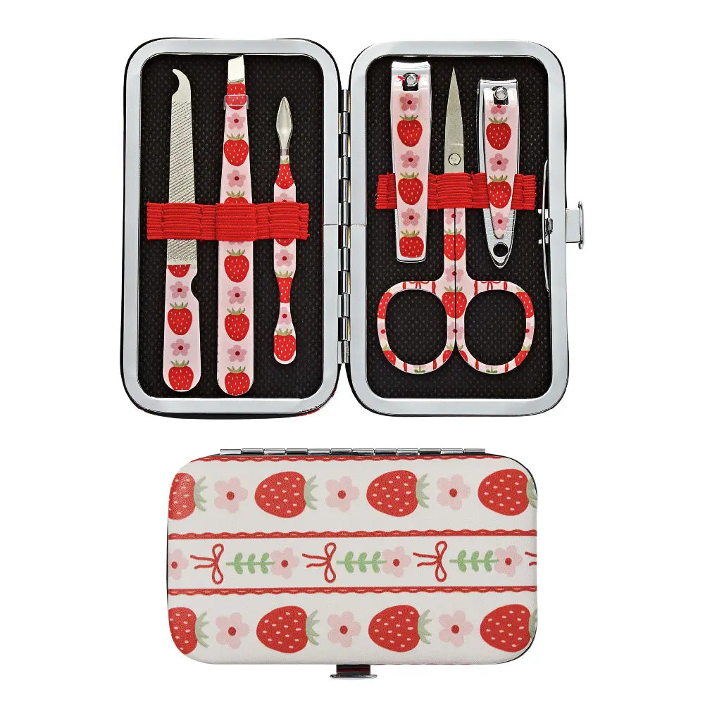éclat Printed All-in-One Manicure & Pedicure Grooming Kit with Travel Case (6 pcs) official pack