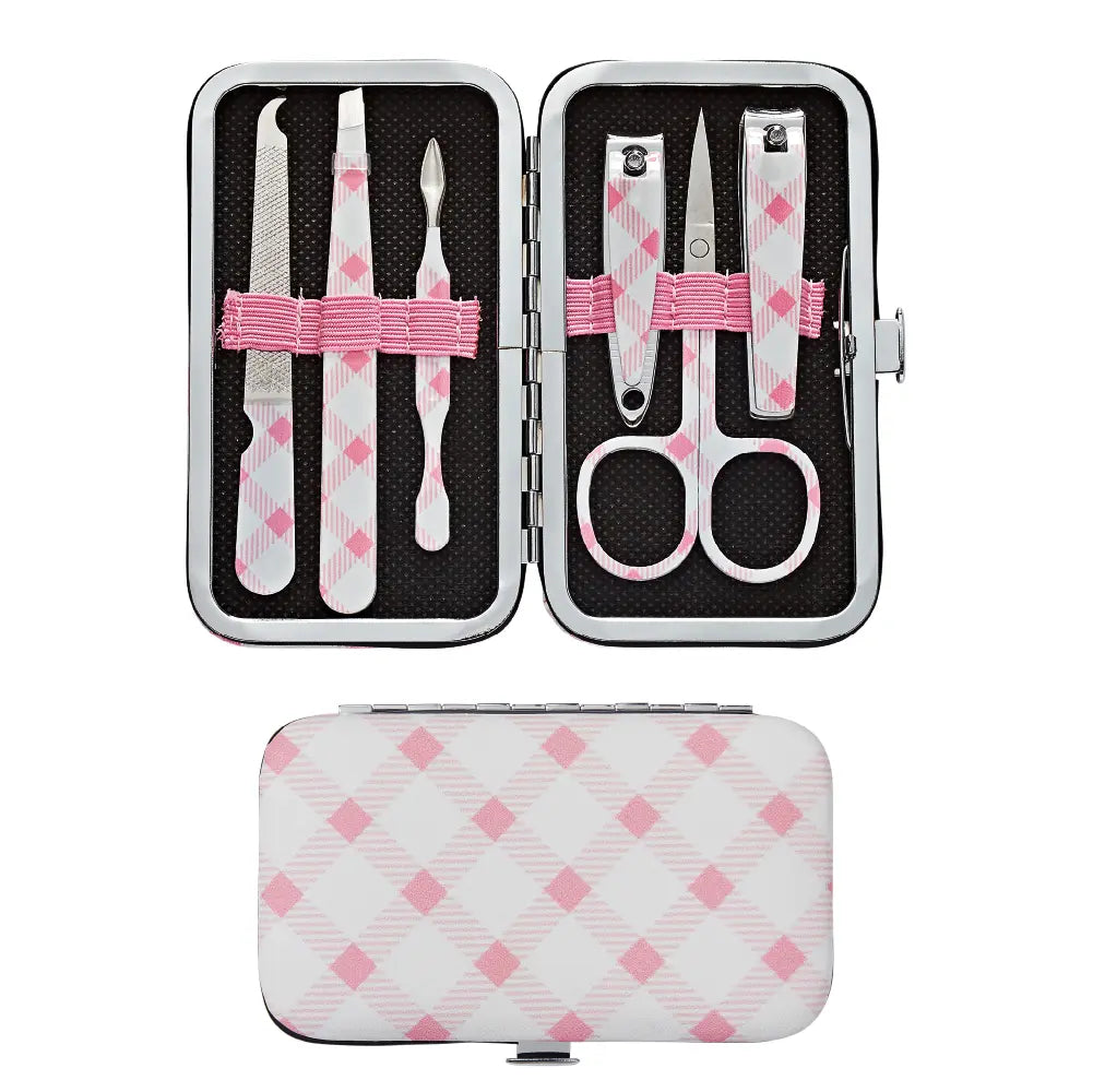 éclat Printed All-in-One Manicure & Pedicure Grooming Kit with Travel Case (6 pcs) official pack