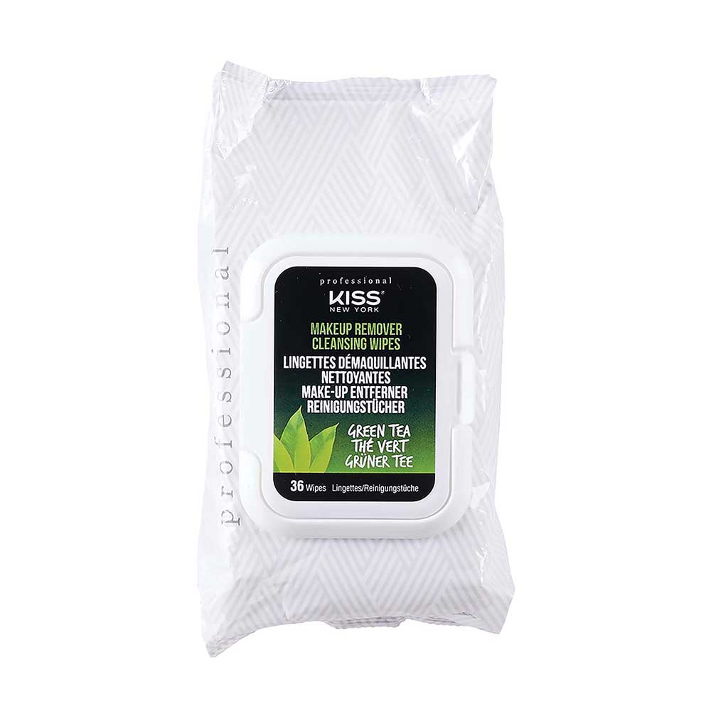 Kiss New York Makeup Remover Cleansing Wipes - Green Tea official pack