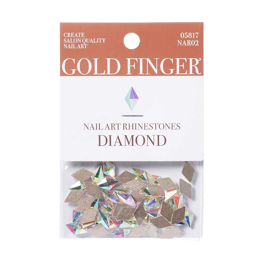 Gold Finger Nail Art Rhinestones - Diamond official pack
