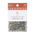 Gold Finger Nail Art Rhinestones - Crystal AB official pack