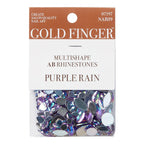 Gold Finger Multishape AB Rhinestones - Purple Rain official pack