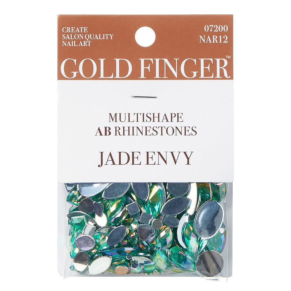 Gold Finger Multishape AB Rhinestones - Jade Envy