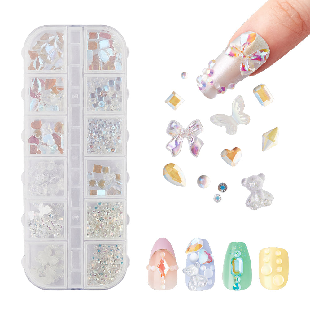 KISS Nail Art Charms Kit – 3D Nail Decorations & Charms for Gel, Acrylic & Press-On Nails official pack