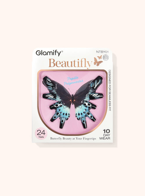 Absolute New York Beautify Press On Nail, Butterfly Beauty At Your Fingertips, 1 — official pack NTBY01 from absolutenewyork.com