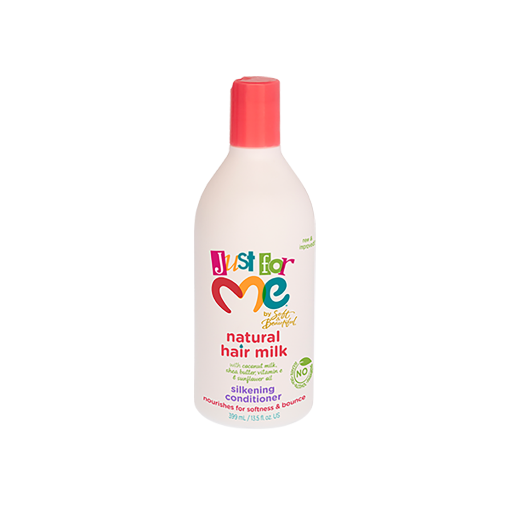 Just For Me Natural Hair Milk Silkening Conditioner 399ml — official pack photo 40021330 (Natural-Hair-Milk-Silkening-Conditioner.png) from strengthofnature.com