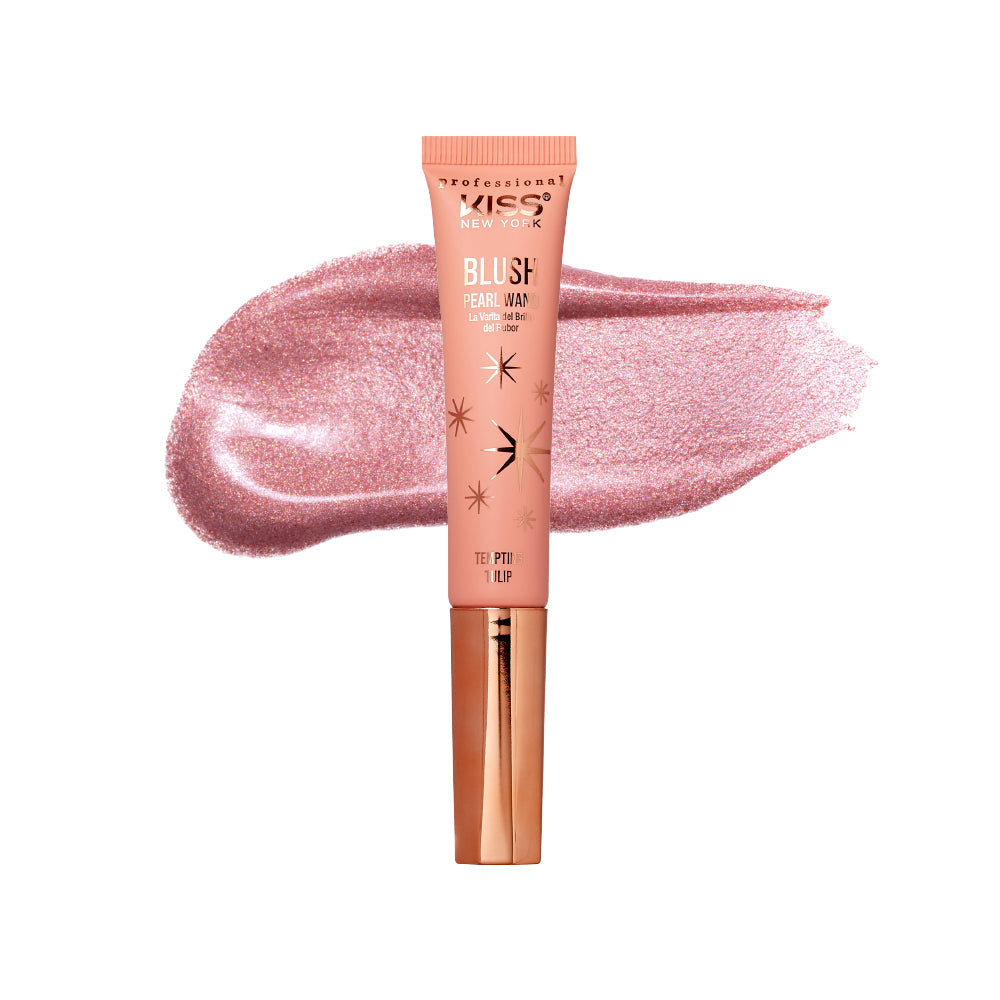 Kiss New York Pearl Blush Wand - Tempting Tulip official pack