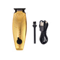 PCT01_main "The packaging of a grooming product called "RED PRO" with the model number "PCT01." The main features highlighted on the packaging include: - A cordless trimmer with a DLC (Diamond Like Carbon) coated blade, which is described as durable and r