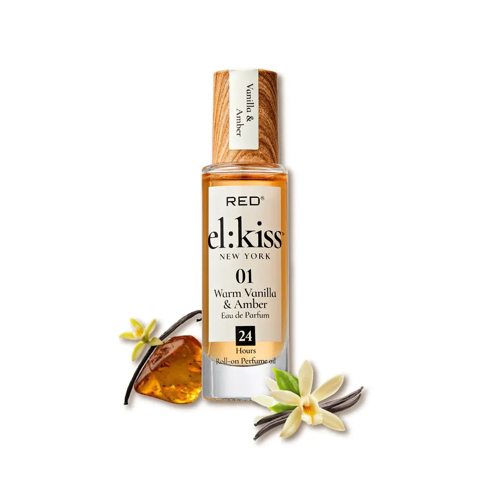 RED by KISS El Kiss Perfume Rollerball and Hair & Body Mist - Warm & Spicy Fragrances official pack