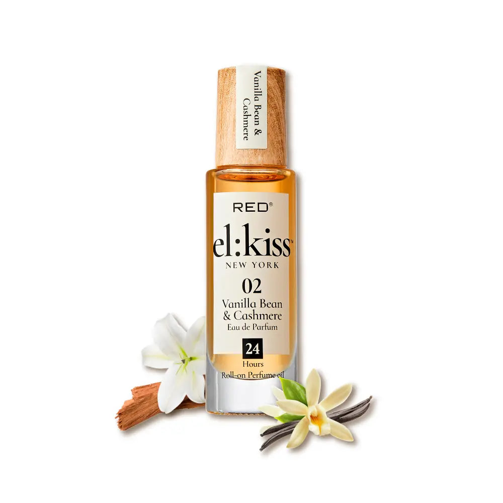 RED by KISS El Kiss Perfume Rollerball and Hair & Body Mist - Warm & Spicy Fragrances official pack