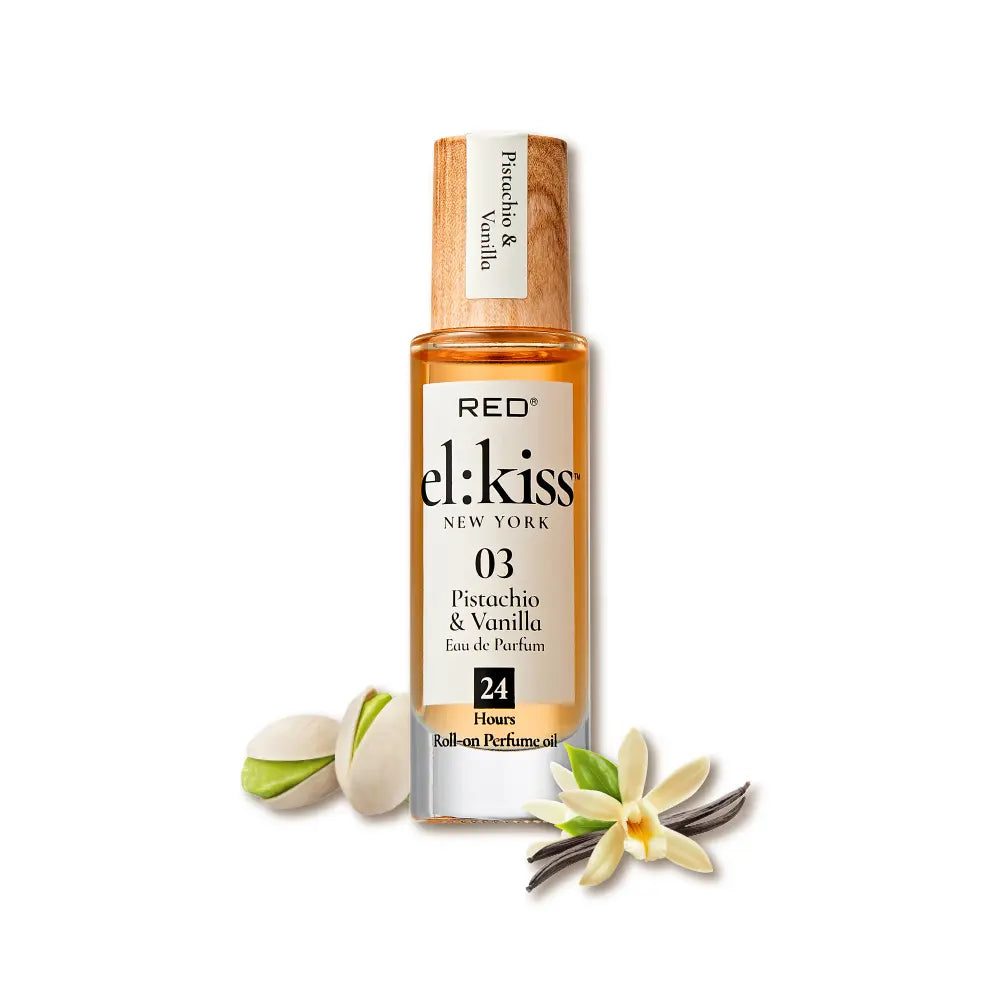 RED by KISS El Kiss Perfume Rollerball and Hair & Body Mist - Warm & Spicy Fragrances official pack
