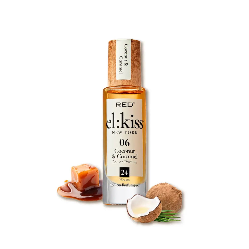 RED by KISS El Kiss Perfume Rollerball and Hair & Body Mist - Warm & Spicy Fragrances official pack