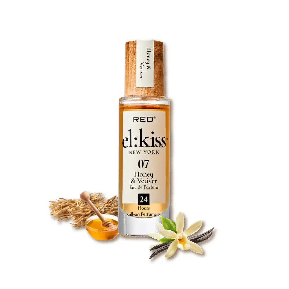 RED by KISS El Kiss Perfume Rollerball and Hair & Body Mist - Warm & Spicy Fragrances official pack