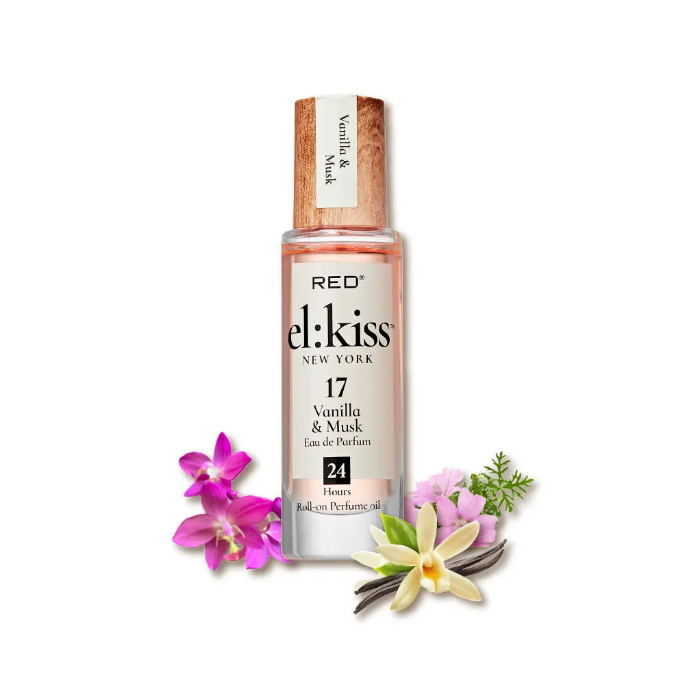 RED by KISS El Kiss Perfume Rollerball and Hair & Body Mist - Fruity Floral Fragrances official pack