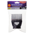 PIK7_main "A black hair dryer attachment with a comb-like design. The attachment features multiple long, thin prongs arranged in rows, which are likely used for detangling and styling hair while drying. The base of the attachment is cylindrical, designed to fit onto the nozzle of a hair dryer. The prongs are black with red accents visible between them, adding a touch of color to the otherwise monochromatic design. The overall appearance is sleek and functional, intended for use in hair care and styling."