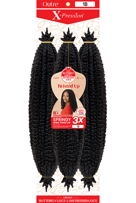 Outre X-Pression Twisted Up Springy Afro Twist 24" 3X 2T1B/30 2T1B/30